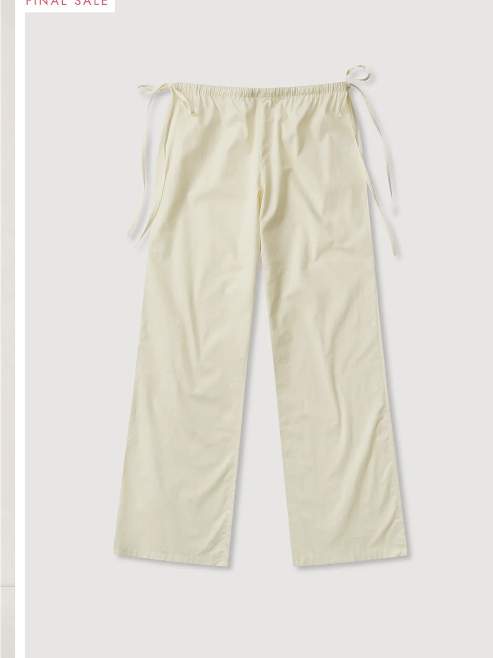 Assembly Label Ivory Wide-Leg Drawstring Pants - Picture 3 of 5